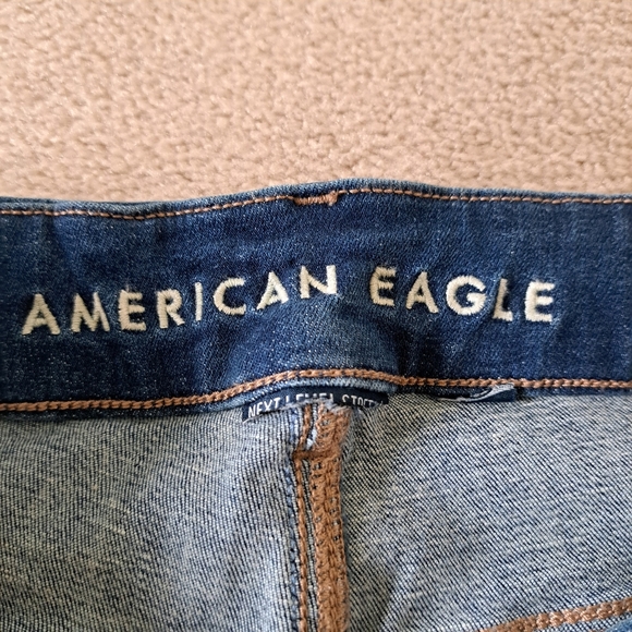 American Eagle Jeans Women's Size 8 Curvy Kick Boot Blue Denim - Picture 5 of 11